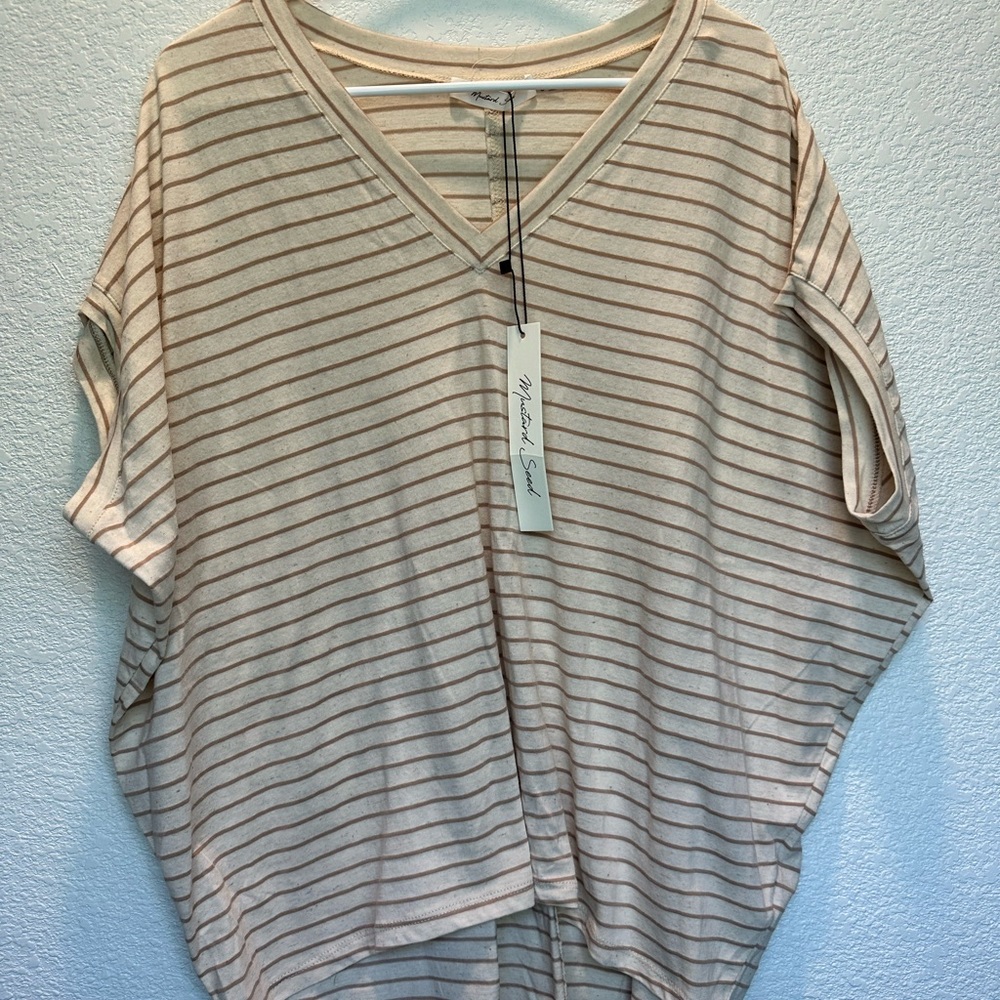 Boutique oversized striped tee